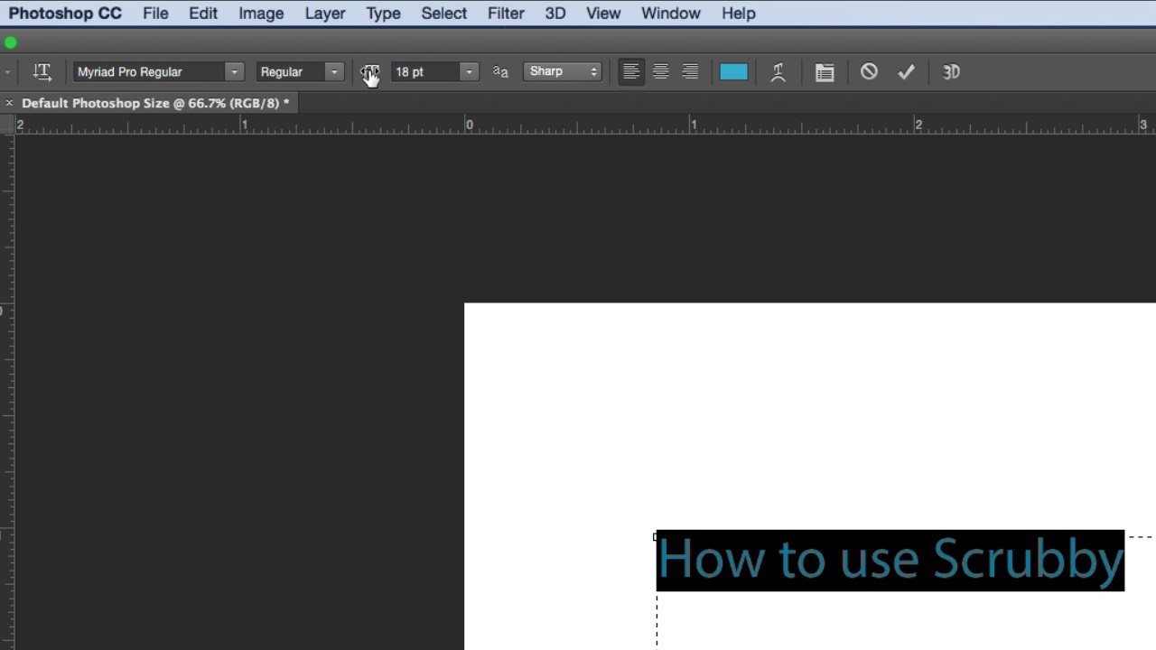 How to use Scrubby Text Size in Quick Tutorial